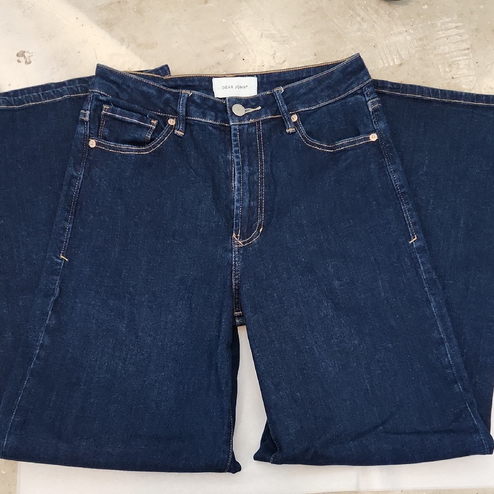 Dear John Wide Leg Dark Wash Jeans